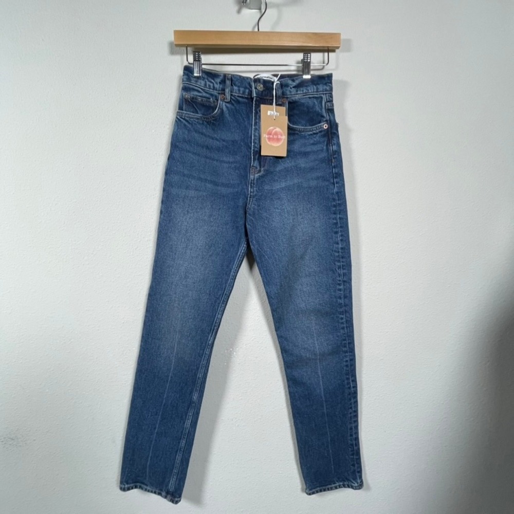 Reformation Liza Ultra High Rise Straight Capsule Jeans Womens 26 Blue NWT
